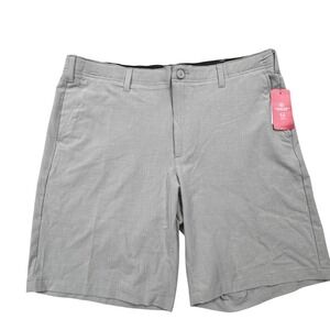 NWT BCG Mens Golf Texture Short Mirage Gray 38W Moisture Wicking UPF 30